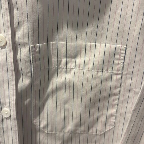 Zadig & Voltaire Tais Raye White Shirt with Blue and Pink Stripes I Love You S - Picture 6 of 14